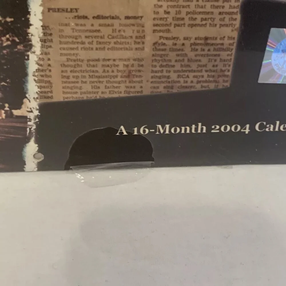 Elvis A 16 Month 2004 Calendar By Jeff Scott With Pictures of Elvis Memorabilia